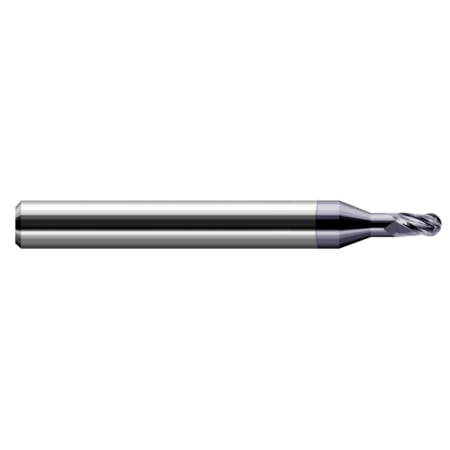 Harvey Tool Miniature End Mill - Ball - Long Reach, Stub Flute, 0.0500" 47950-C3